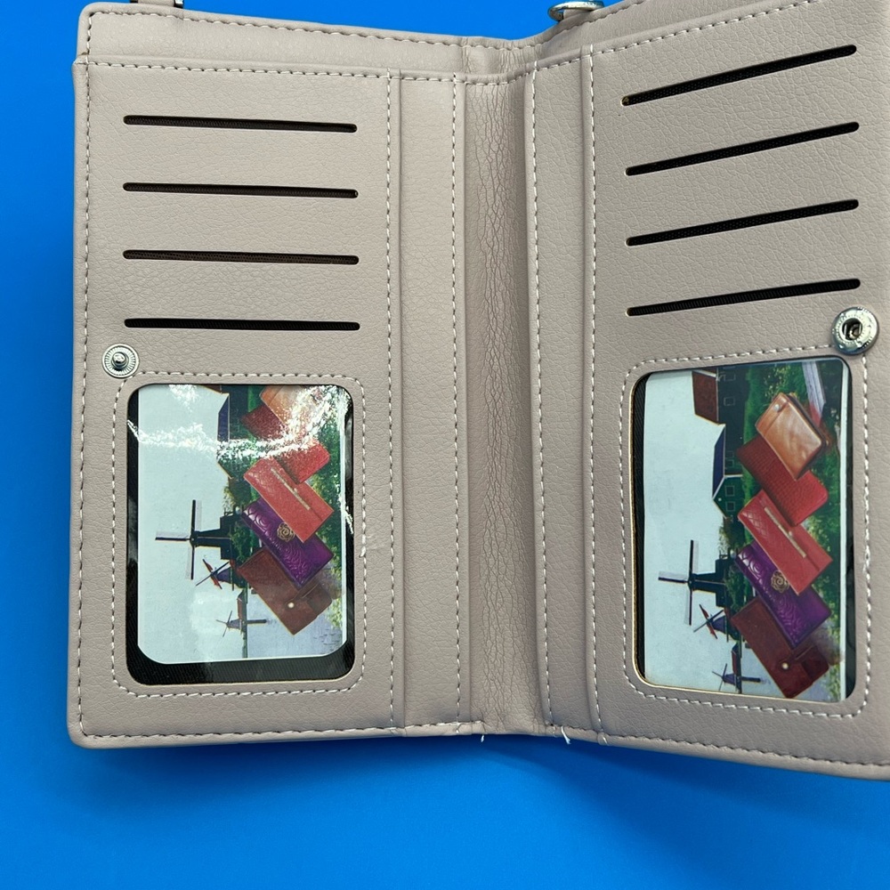 Beige Crossbody Phone Bag with wallet